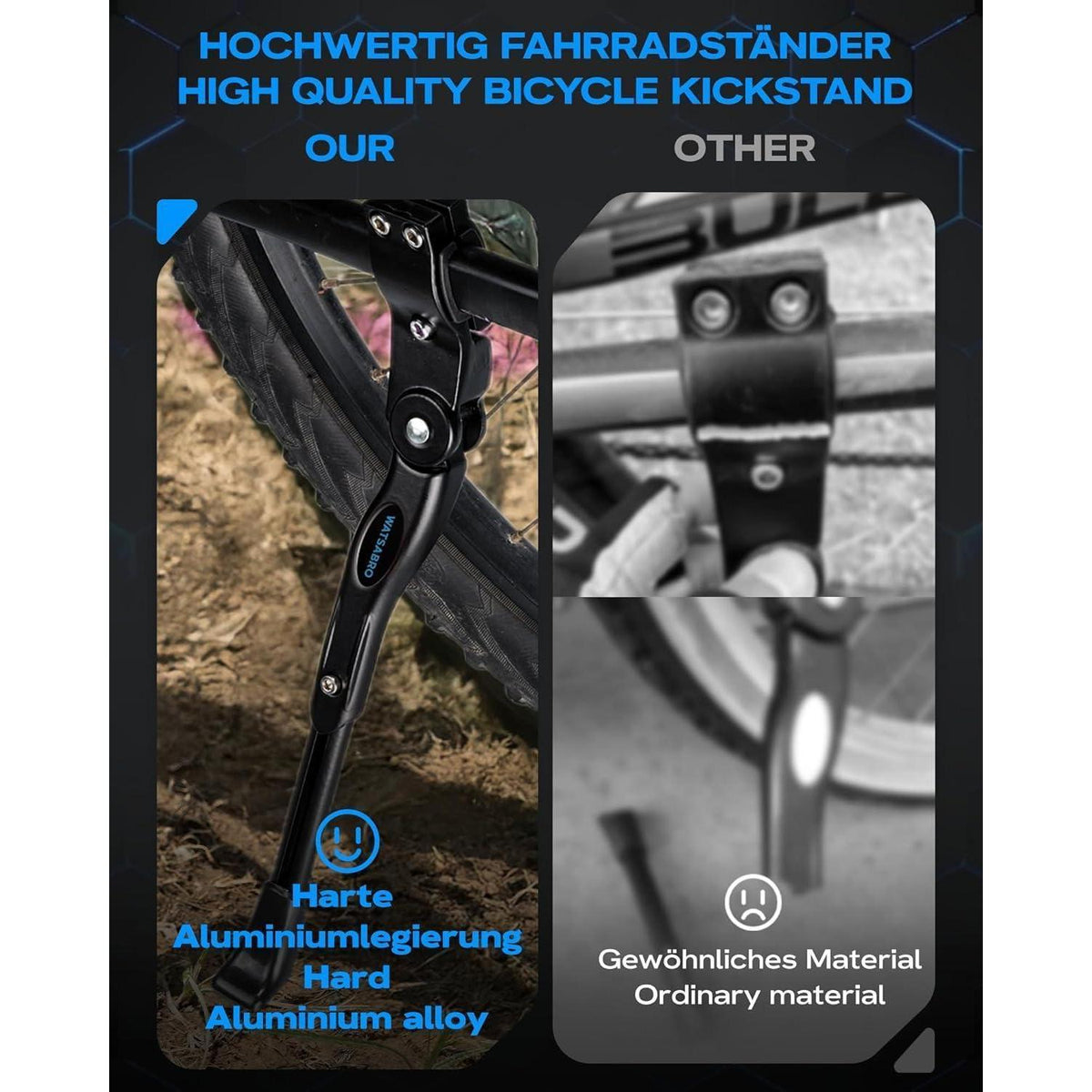 Fahrradständer Aluminium höhenverstellbar 24-28 Zoll blauschwarz