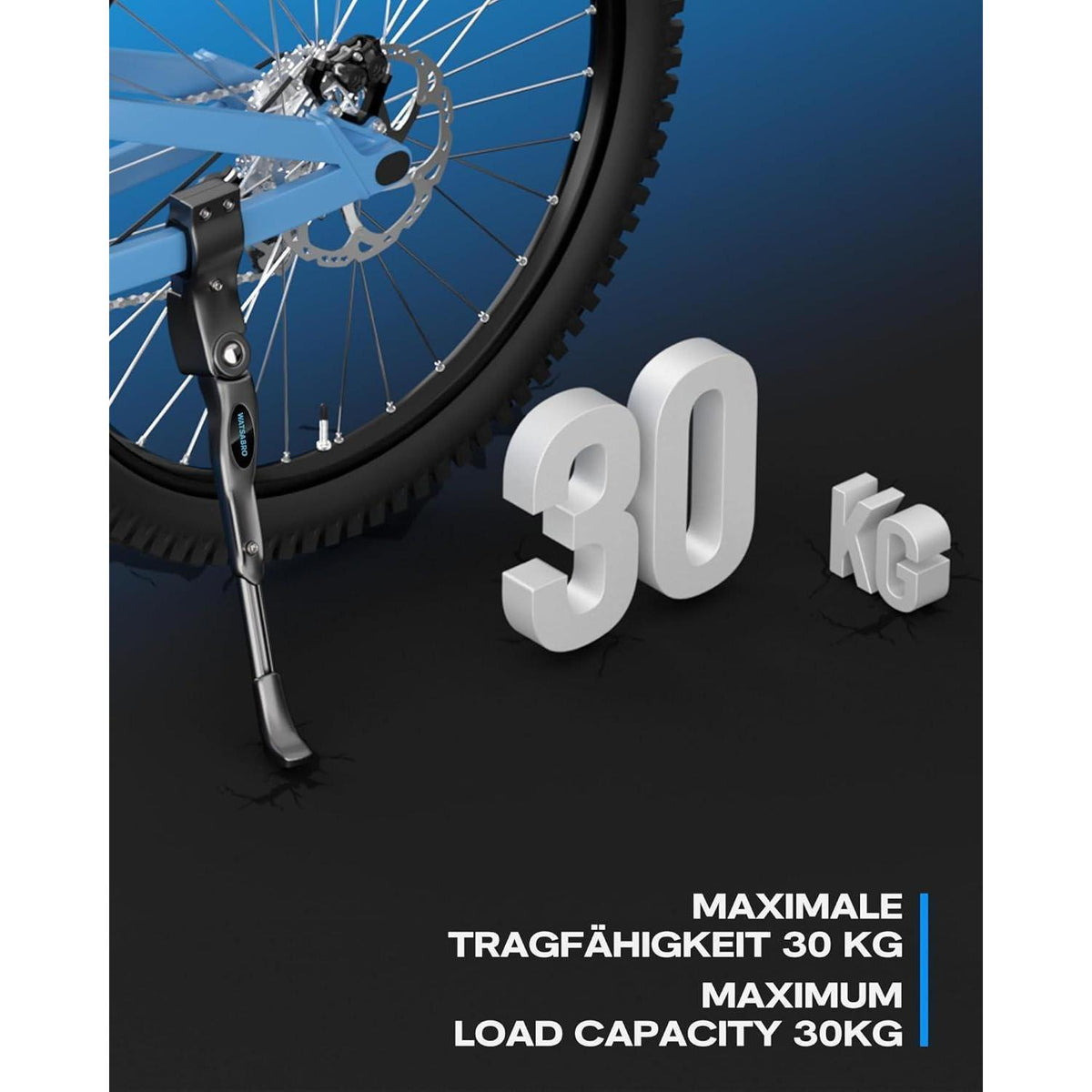 Fahrradständer Aluminium höhenverstellbar 24-28 Zoll blauschwarz