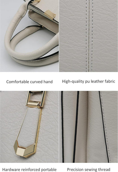 Damen Henkeltasche Umhängetasche PU Leder Groß Elefantenhaut-Design
