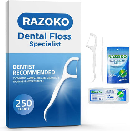 Dental Floss Picks Professional Clean Sticks Refill 250 Pcs