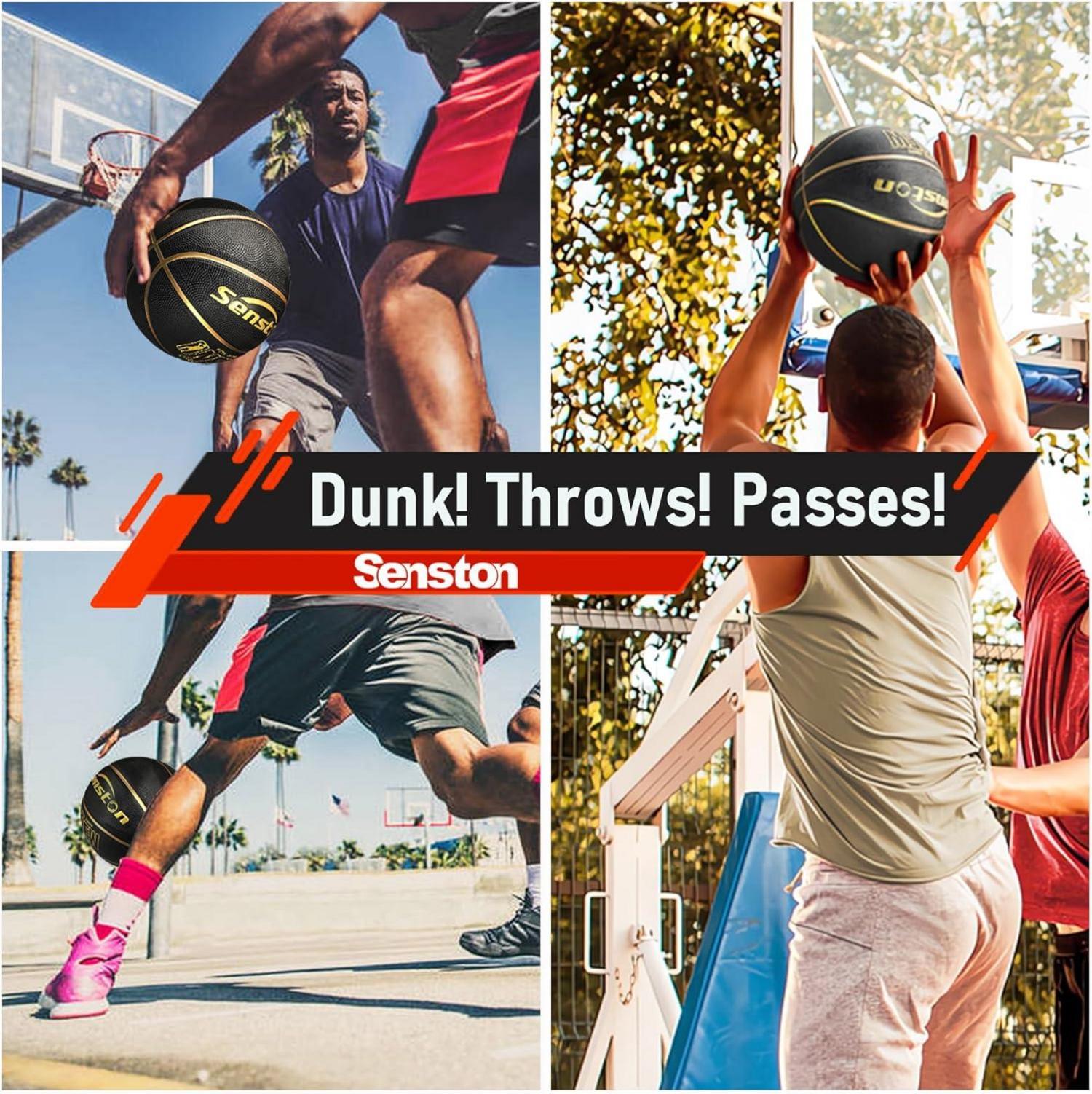 Senston Basketball Größe 7 mit Pumpe und Anti-Rutsch Grip
