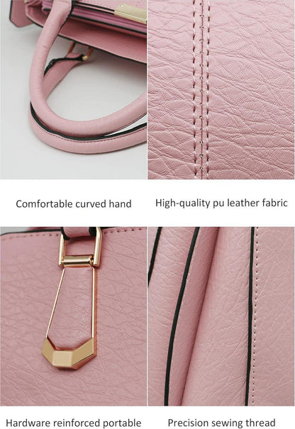 Damen PU Leder Henkeltasche Umhängetasche Anhänger Tasche Tote