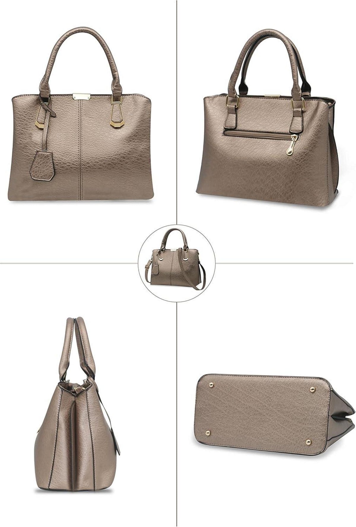 Pahajim Damen Henkeltasche PU Leder Umhängetasche Modern mit