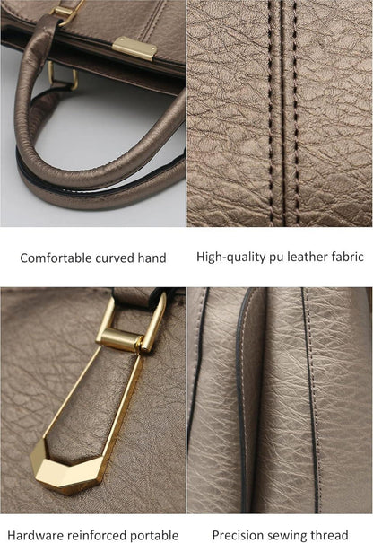 Pahajim Damen Henkeltasche Umhängetasche PU Leder Tote Modern