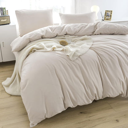 Bettwäsche 200x200 cm Beige Super Weich Mikrofaser 110
