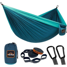 Superleichte Camping Hängematte Nylon Doppelbaumgurt Blue