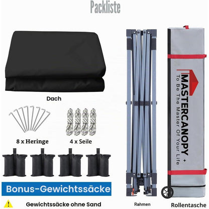 3x3m Pop-up Pavillon – Schnellaufbau, Höhenverstellbar & Wasserabweisend