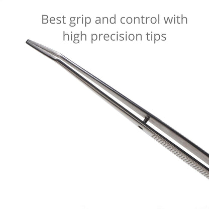 Präzise Pinzettenset 15,5 cm für Nähmaschinen (3-teilig) mit gezahnten