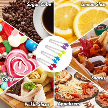 Mini Zuckerzange Silikon Edelstahl BBQ Servierzange 4 Stück