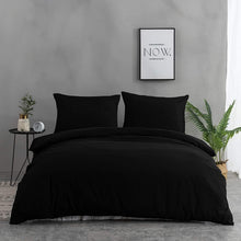 Bettwäsche 200x200 cm Schwarz, 100% Mikrofaser, 110 g/m², 2