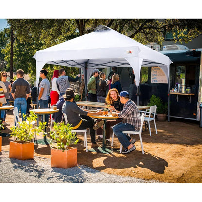Pop-Up Pavillon 3x3m wasserdicht mit Zubehör, Weiß
