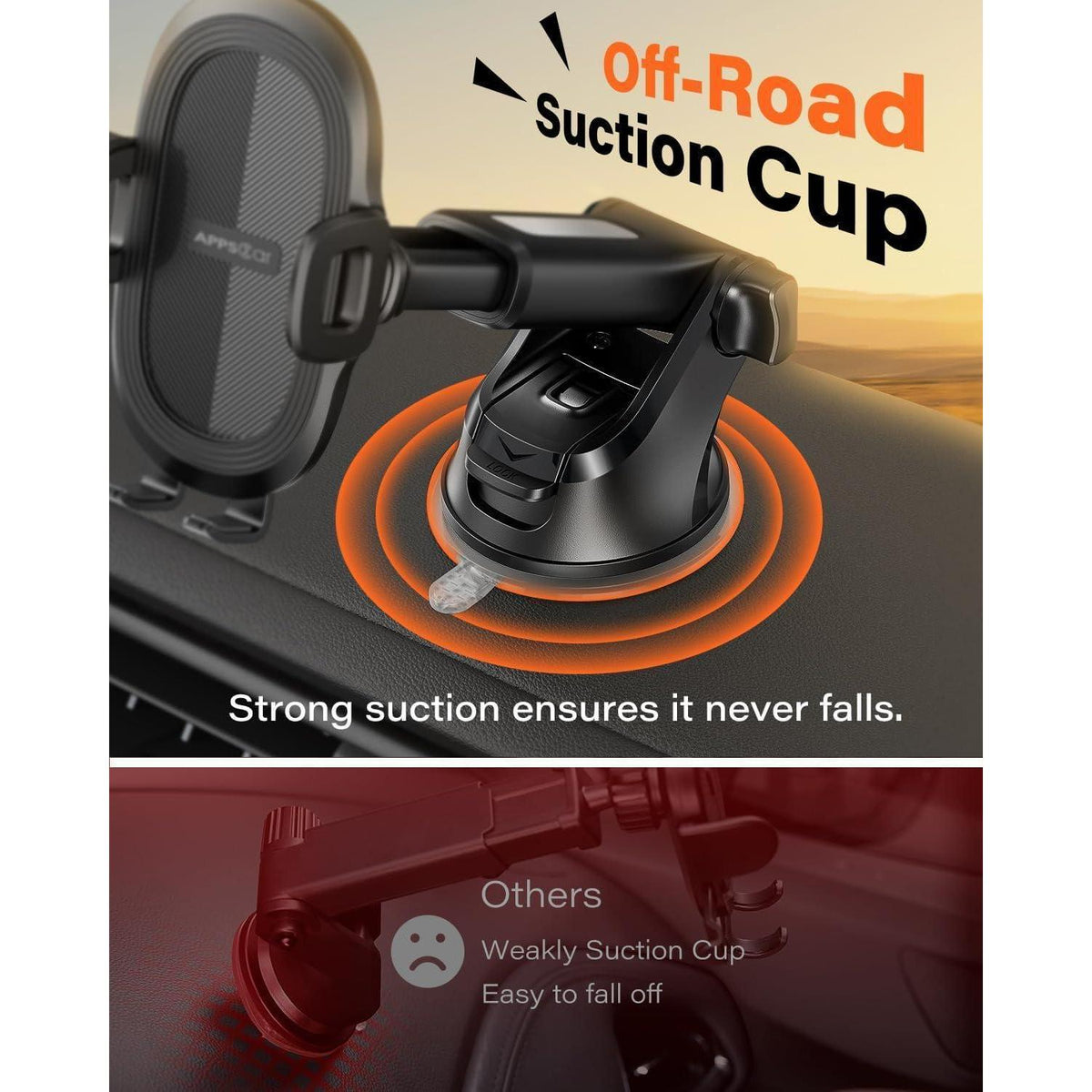Handyhalterung Auto 360° Saugnapf für iPhone & Samsung