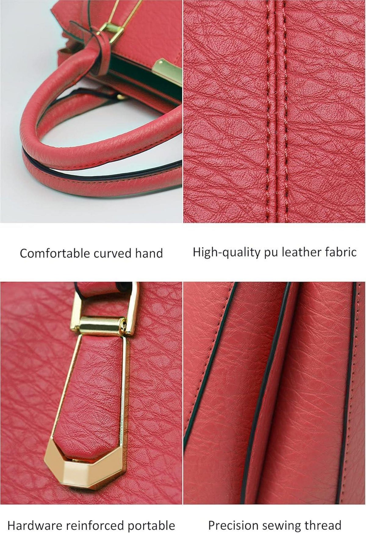 Damen Henkeltasche Umhängetasche Handtasche PU Leder