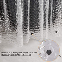 Duschvorhang Anti-Schimmel 3D Kubisch Transparent EVA 180x180cm