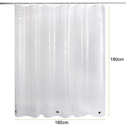 Duschvorhang Anti-Schimmel 3D Kubisch Transparent EVA 180x180cm