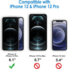 JETech Schutzfolie für iPhone 12/12 Pro 6,1 Zoll 9H Glas 3