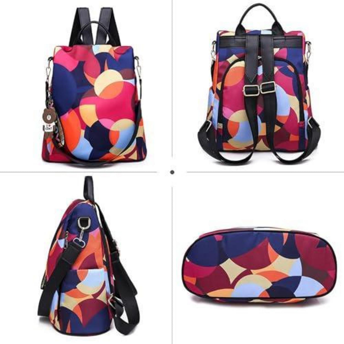 Wasserdichter Damen Rucksack – Anti-Diebstahl Schulrucksack Bunt