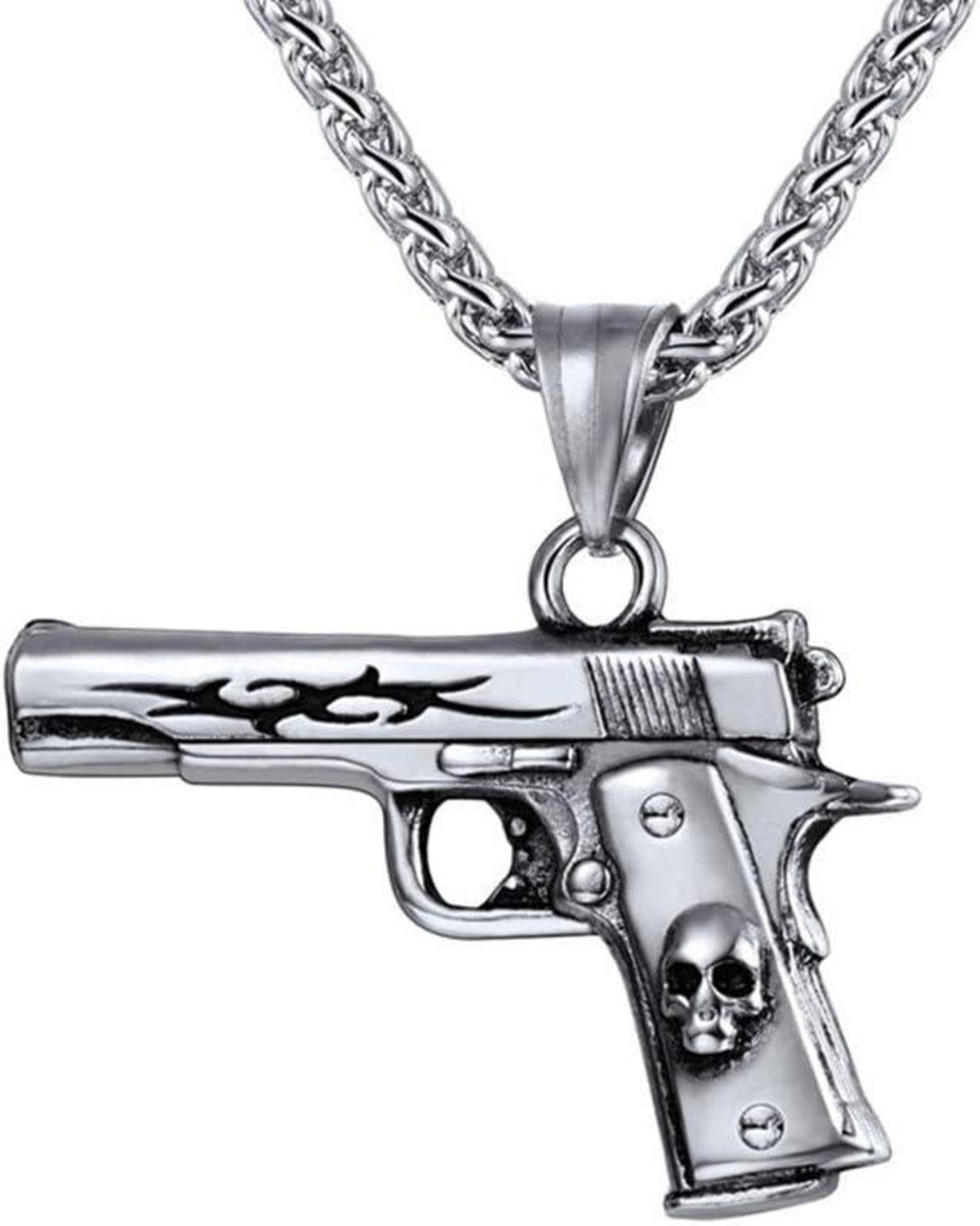 Armee Gewehr Anhänger Halskette Beretta M9 Modeschmuck