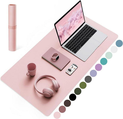 Großes Mousepad Leder Schreibtischunterlage Wildleder Pink