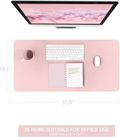 Großes Office Mousepad Schreibtischunterlage Leder 80x40cm Rosa