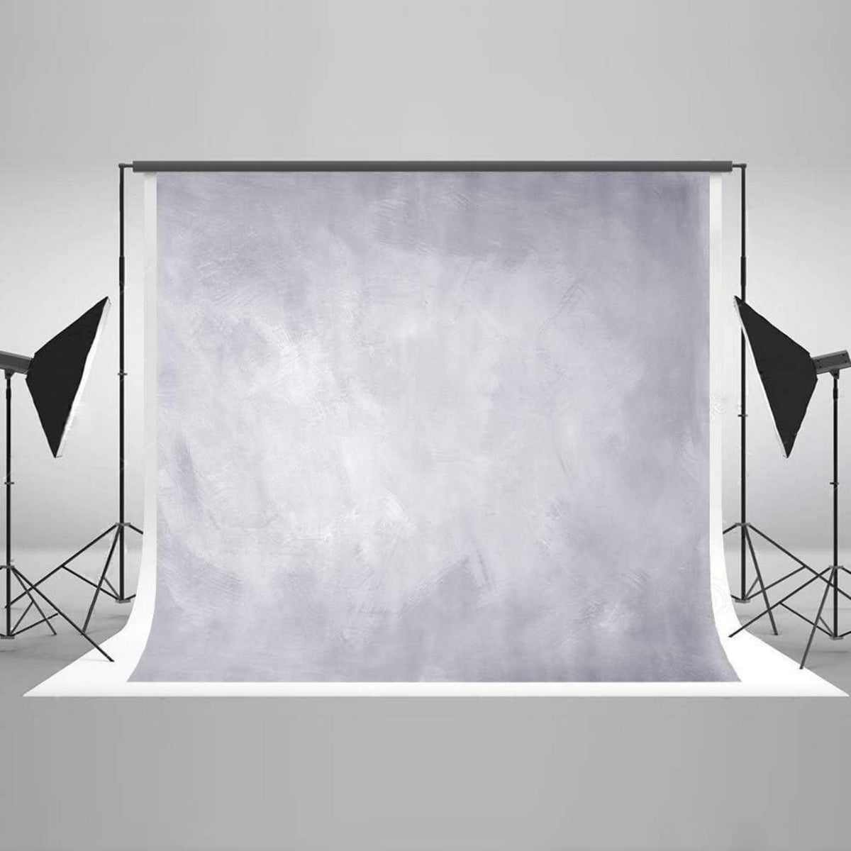 Abstrakter Fotohintergrund Grau 3x2m – Mikrofaser Studio Requisite