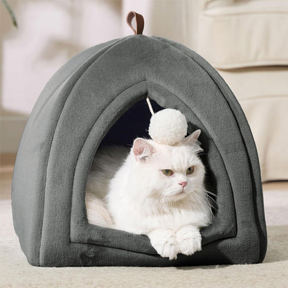Katzenhöhle große Katzen Katzenbett mit waschbarem Kissen