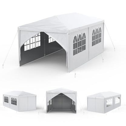 Wasserdichter Gartenpavillon 3x6m mit Seitenwänden