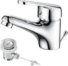 Moderne Wasserhahn Bad Chrom mit Zugstange & Ablaufgarnitur