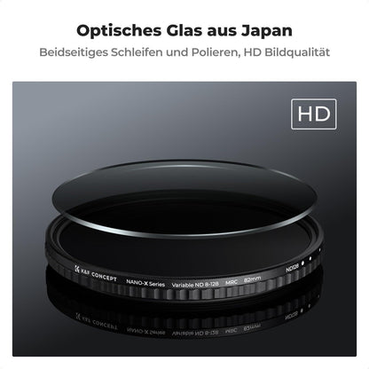 62mm Variabler ND Filter ND8-128 (3-7 Stop) Slim Neutral