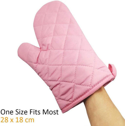 Hitzebeständige Ofenhandschuhe Verdickte Backhandschuhe 1 Paar Rosa