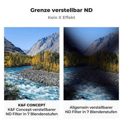 72mm Slim variabler ND Filter ND8-128 für Bewegungsunschärfe