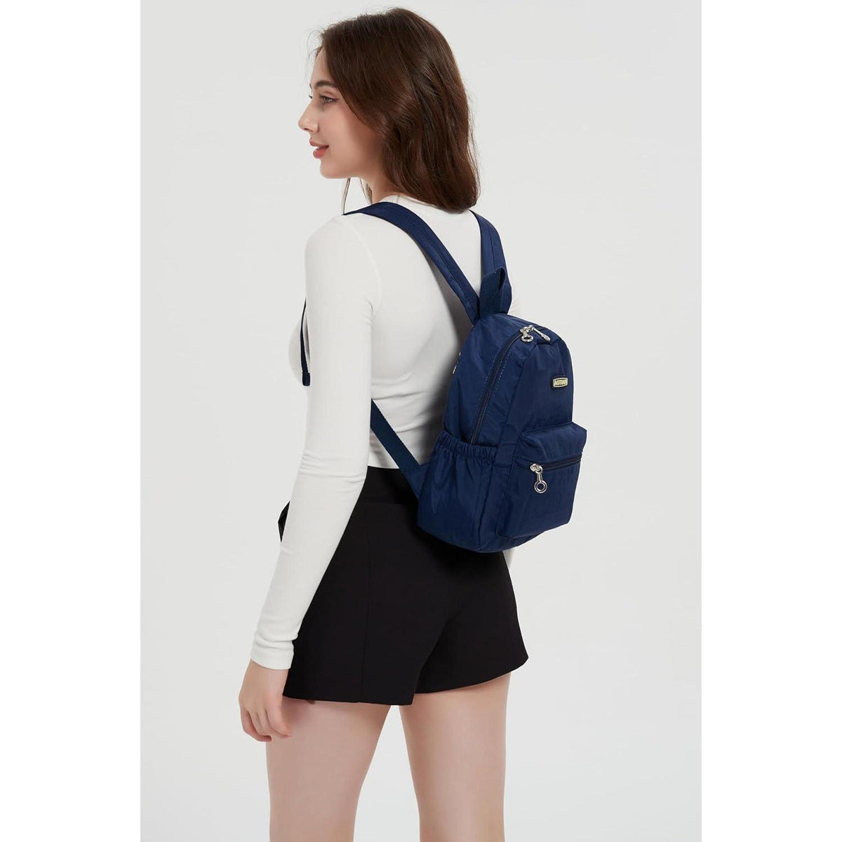 Damen Mini Rucksack Blau Leicht & Geräumig für Alltag & Reisen