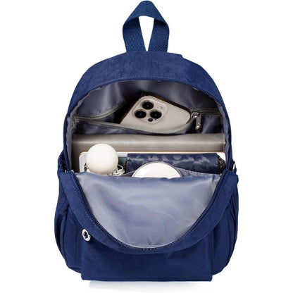 Damen Mini Rucksack Blau Leicht & Geräumig für Alltag & Reisen