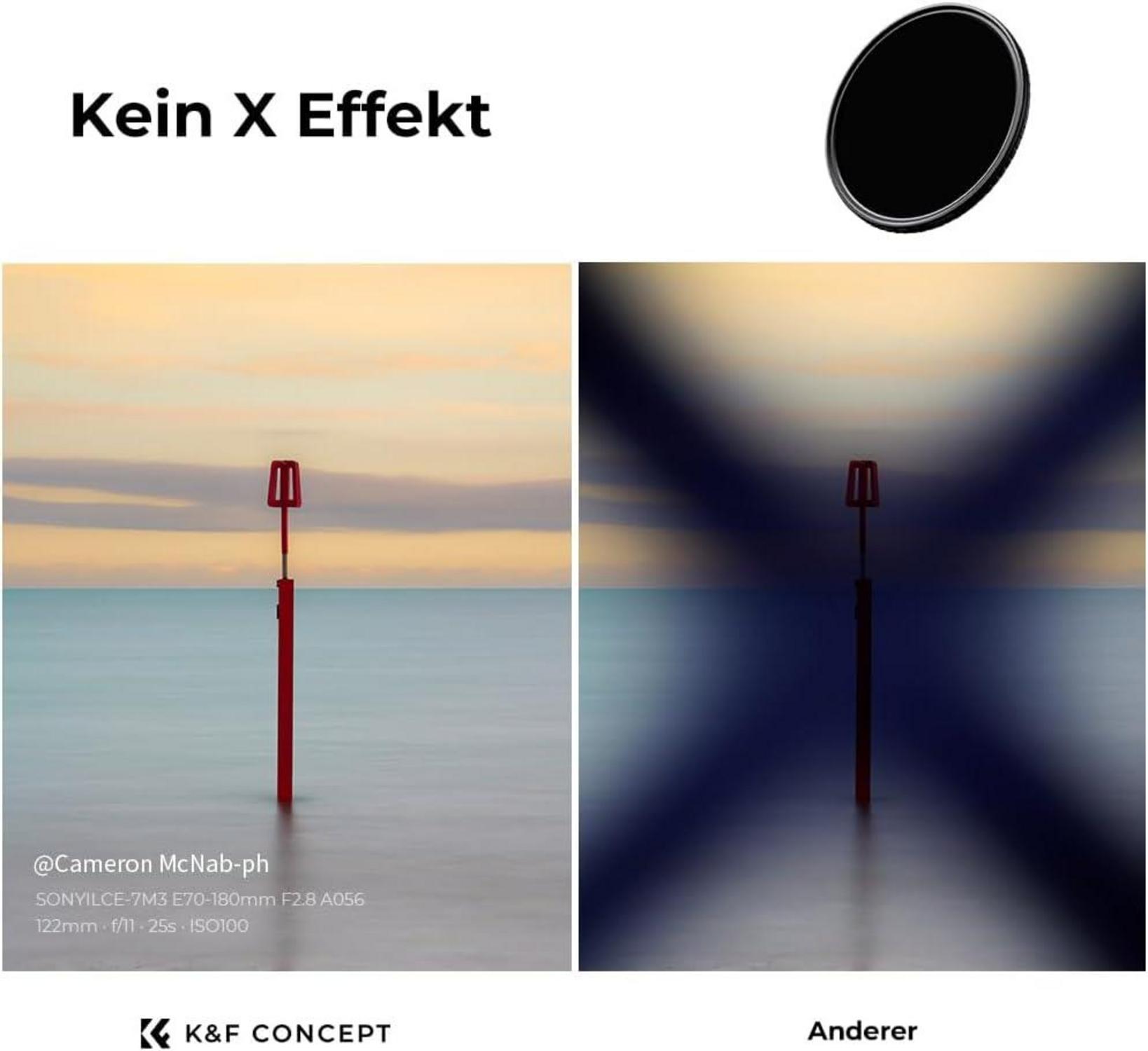 K&F Concept Nano-X Variable ND Filter 58mm ND8-128 (3-7