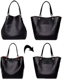 Damen Henkeltasche Groß Leder Shopper Schultertasche