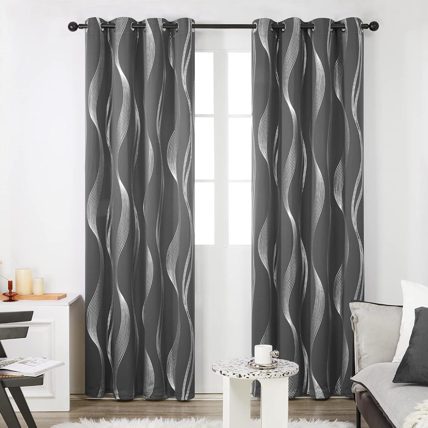 Verdunkelungsvorhänge 100% Polyester Blickdicht 180x140 cm