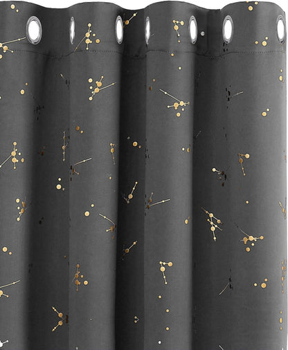 Blickdichte Vorhänge 2er Set Thermogardinen 229x117 cm Hellgrau