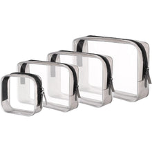 Transparente Kulturbeutel Set 4-teilig PVC wasserdicht Reise