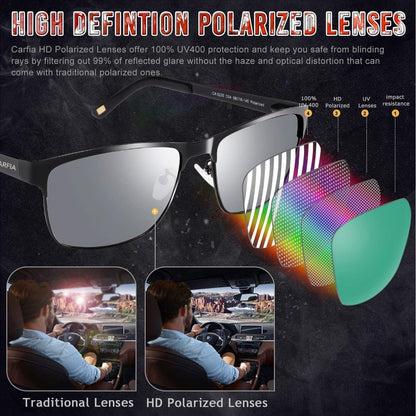 Polarisierte Herren Sonnenbrille UV400 Metallrahmen