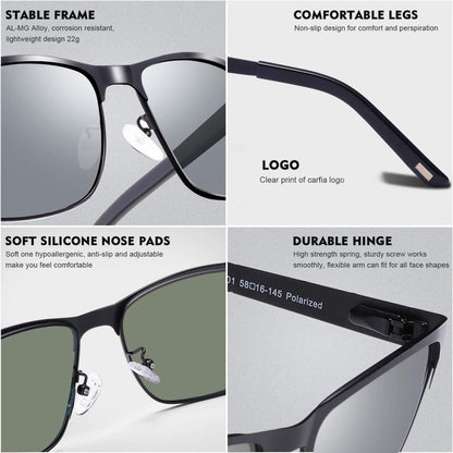 Polarisierte Herren Sonnenbrille UV400 Metallrahmen