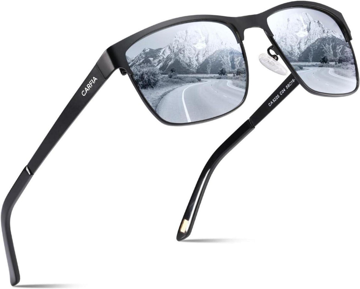 Polarisierte UV400 Herren Sonnenbrille Metallrahmen Fahrerbrille
