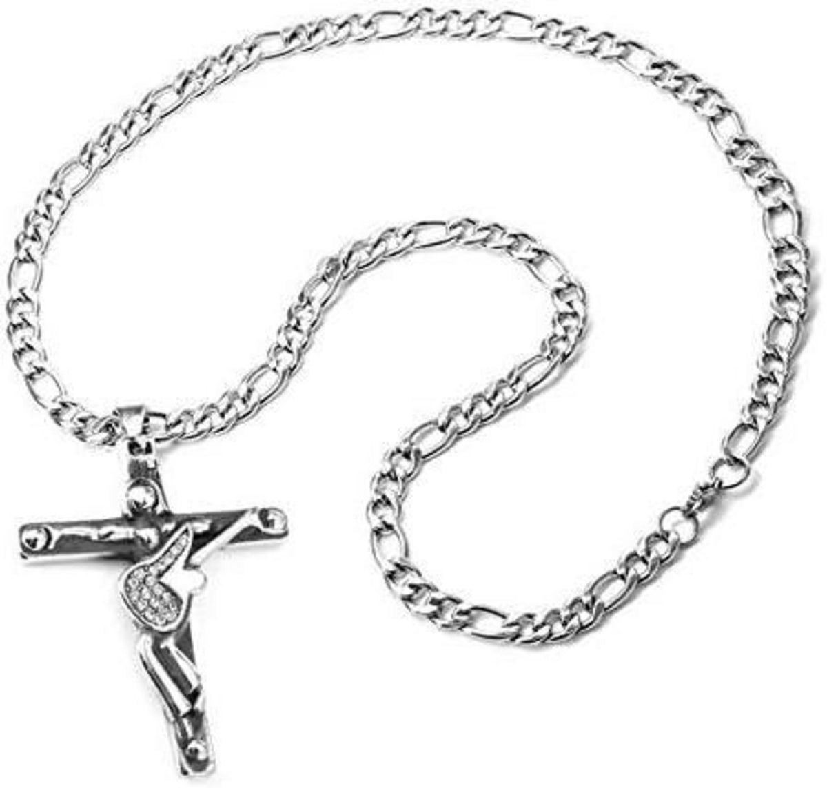 Johnny Hallyday Kreuz Anhänger Halskette Silber Rocker Geschenk