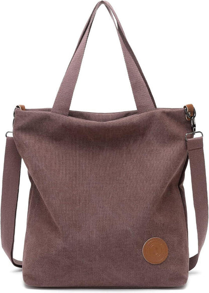 Leinwand Handtasche Schultertasche groß für Arbeit Schule Strand