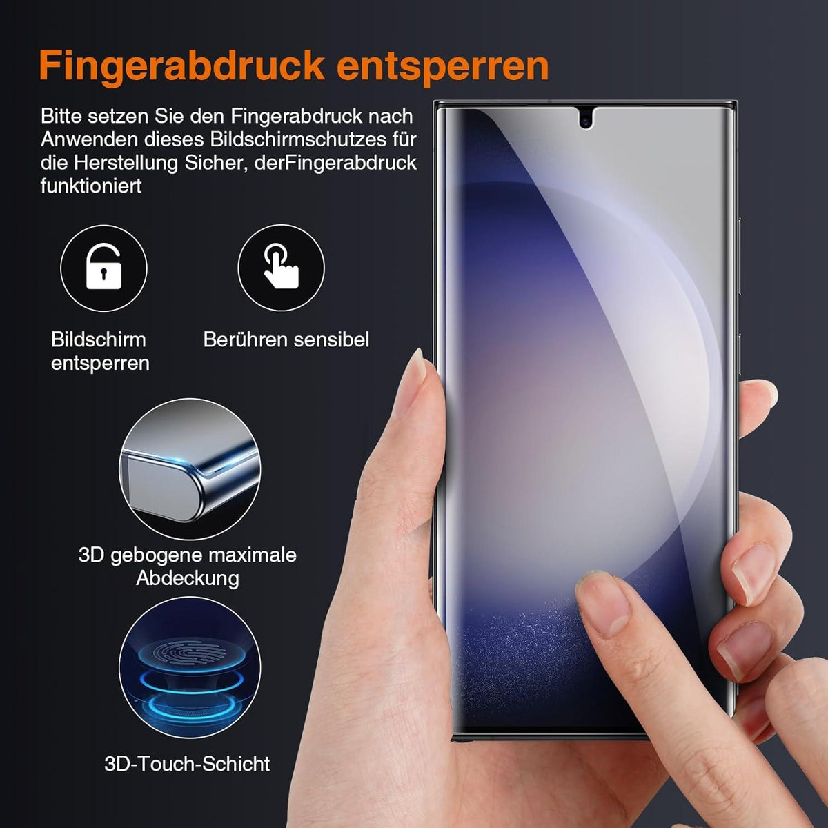 Sichtschutz Panzerfolie Kameraschutz Samsung S23 Ultra 2