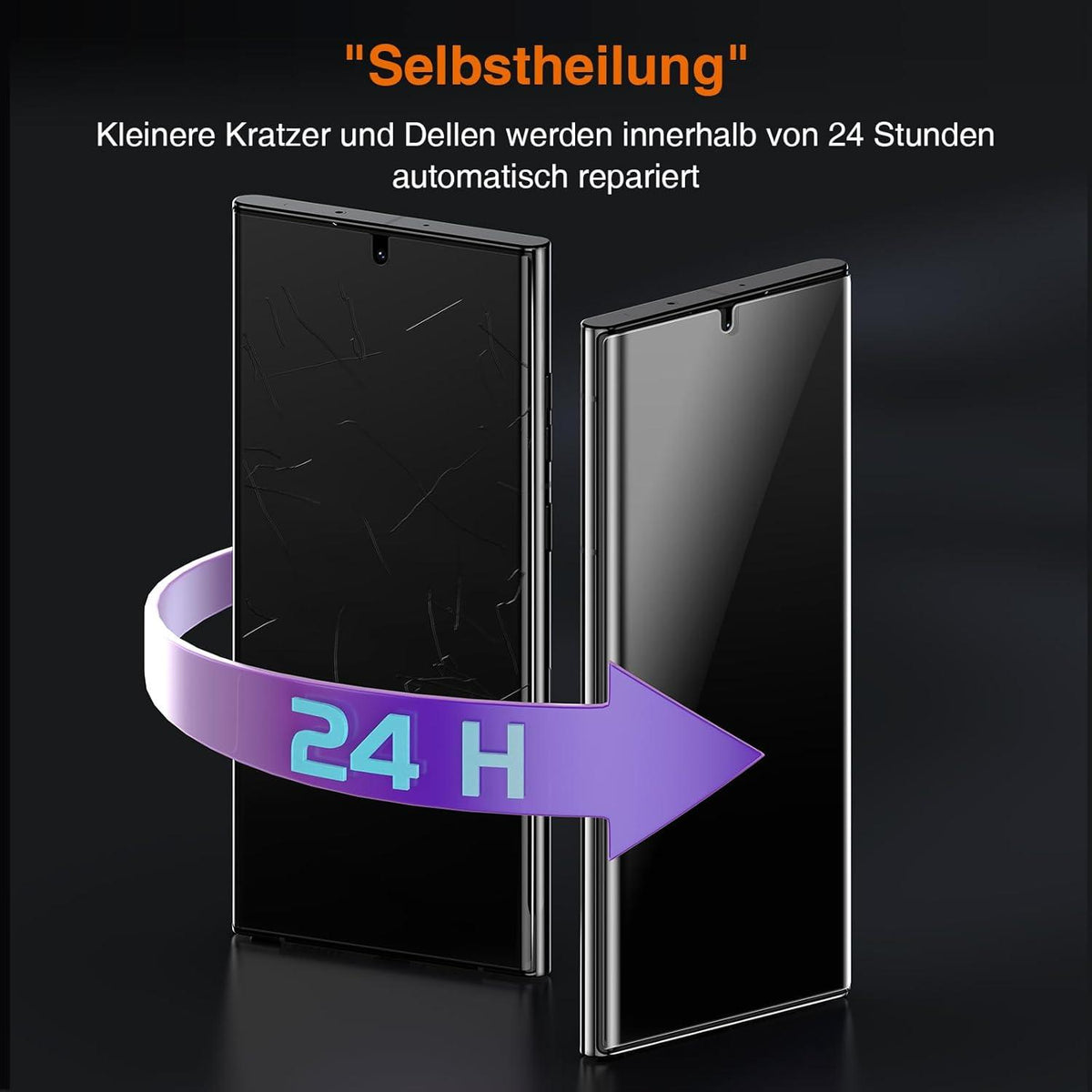 S23 Ultra Blickschutz Panzerfolie mit Kameraschutz, blasenfrei