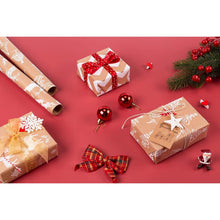 Weihnachtspapierrolle Kraftpapier 3D White Christmas Design