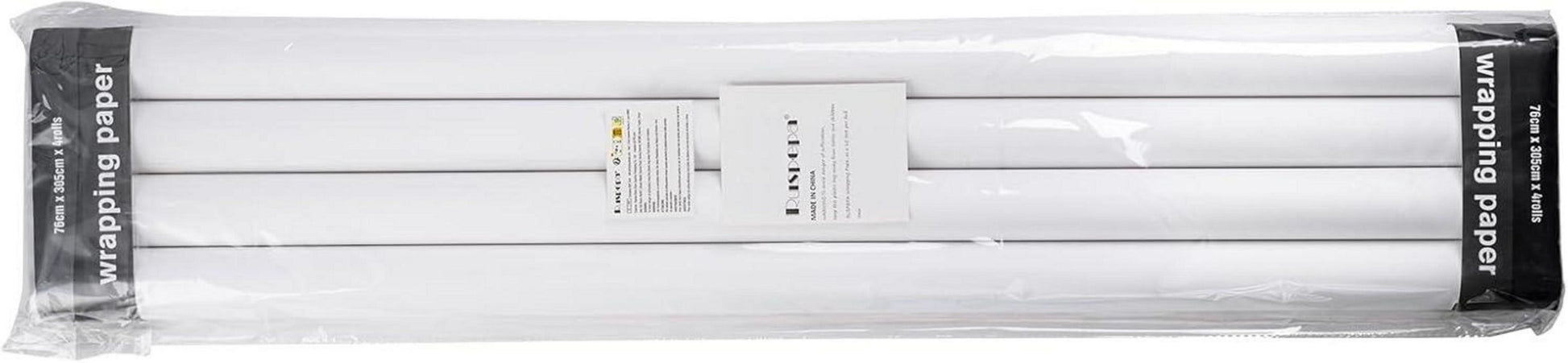 Weihnachtspapierrolle Kraftpapier 3D White Christmas Print 4 Rollen 76x305cm