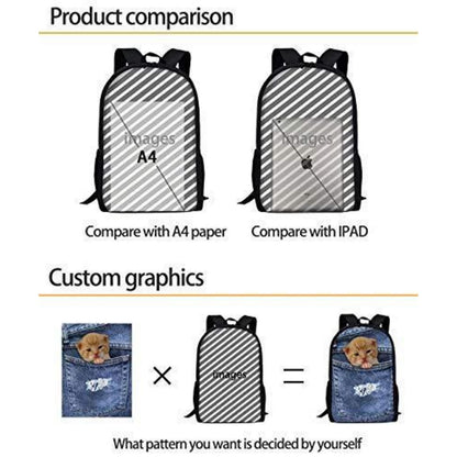 Schultaschen Set 3-teilig für Kinder – Rucksack, Lunchbag & Federtasche Pferd