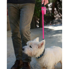 Ausziehbare Hundeleine für kleine/mittelgroße Hunde bis 20kg, 5m, Rosa