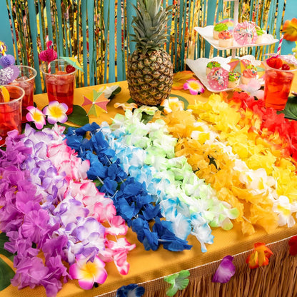 Hawaii Blumenketten Hawaiikette Halskette Luau Blumen 60 Stücke